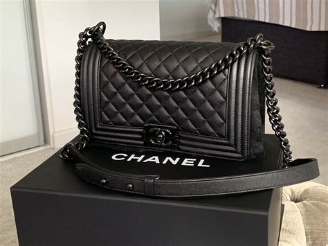 chanel black bag new|black chanel boyfriend bag.